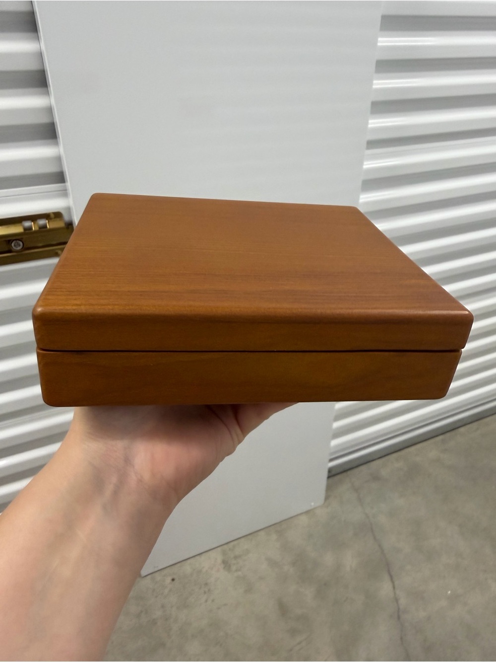 Wooden Jewelry or Keepsake Box in Warm Honey Brown